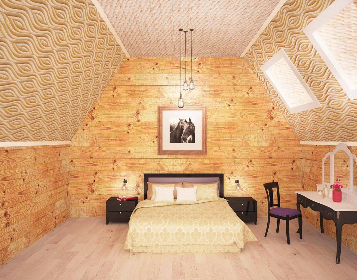 Крашеная вагонка на даче