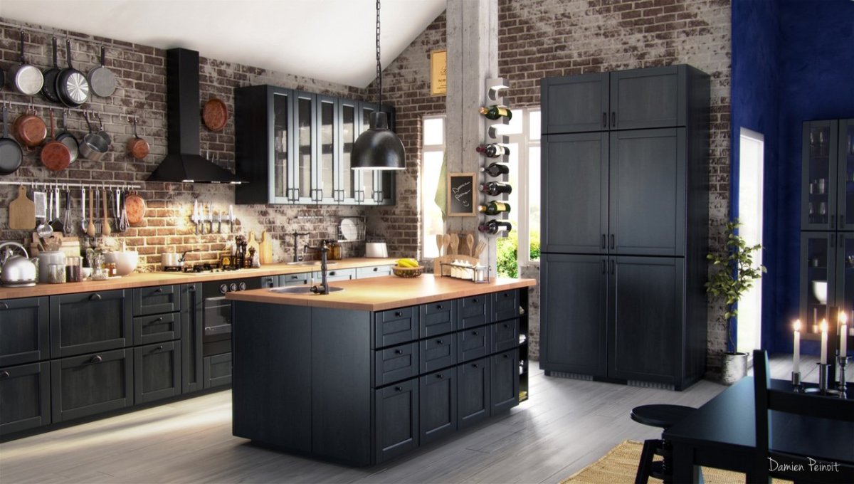 Кухня Леруа черная