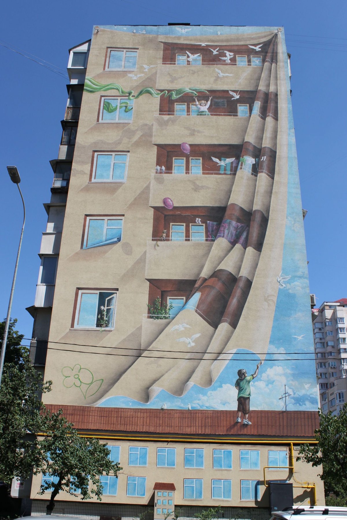 Разрисованные торцы домов