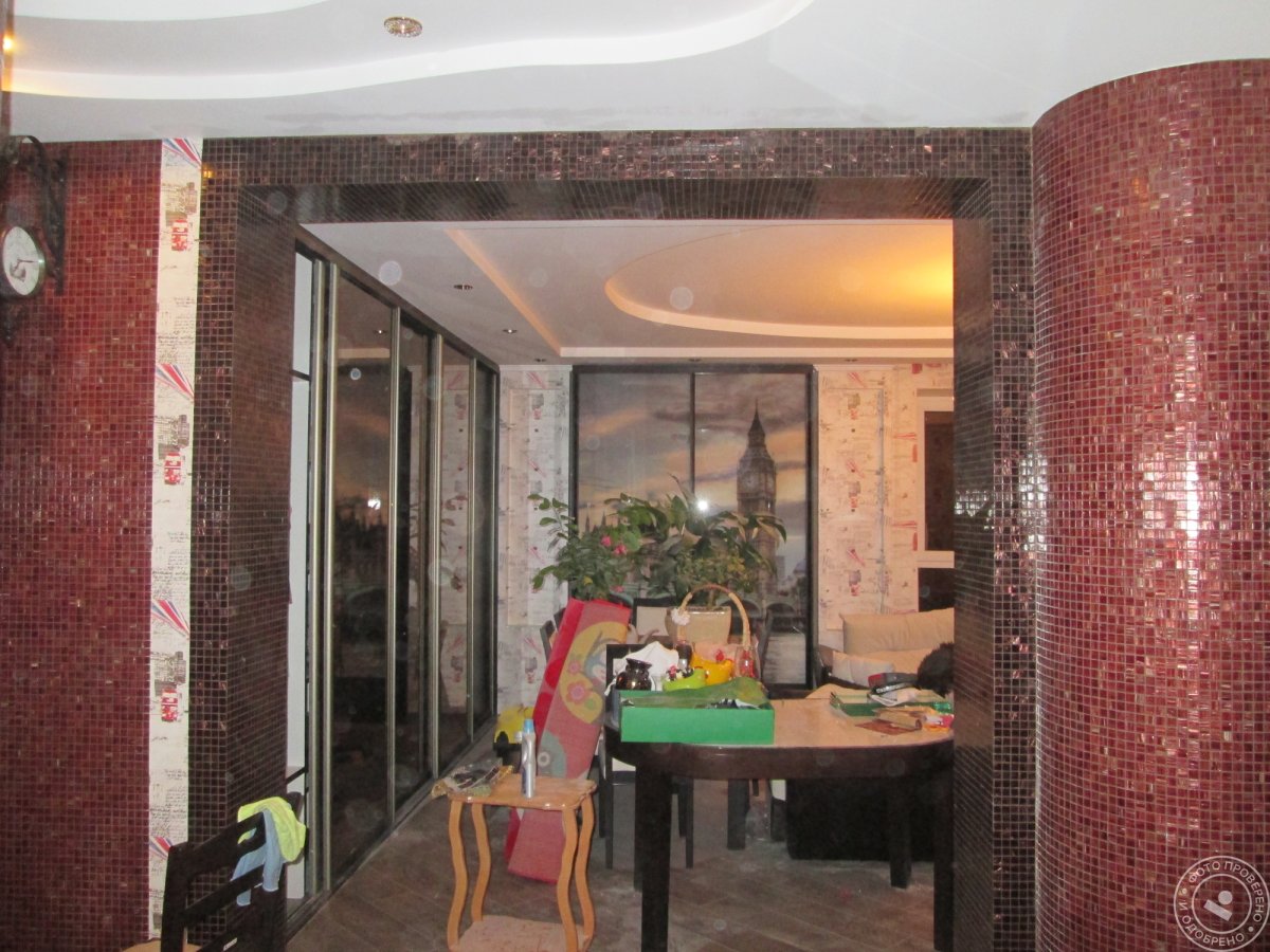 Арка из мозаики балкон