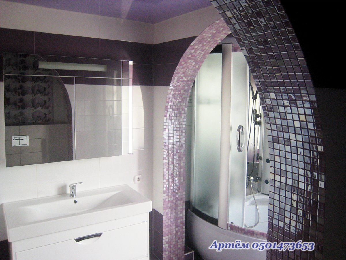 Украсить арку стеклянной мозаикой