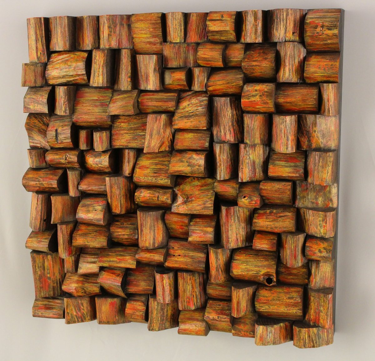 Панно из деревянных брусков