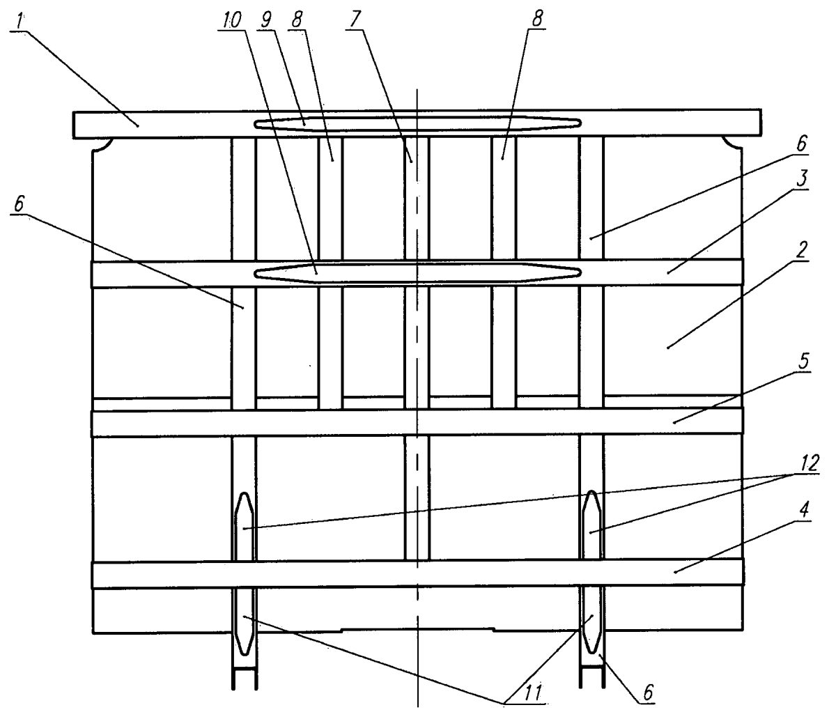 Встроенный шкаф с открытыми полками