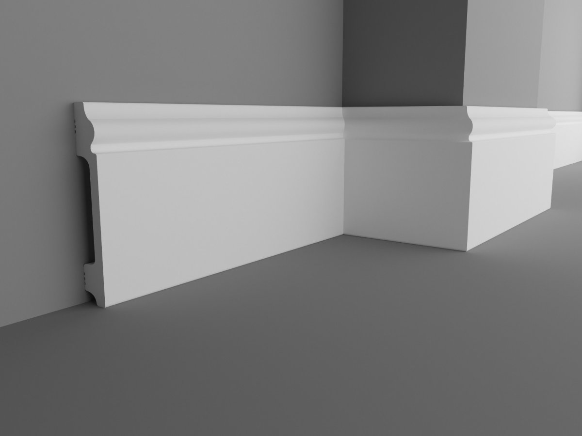 Белый плинтус в интерьере