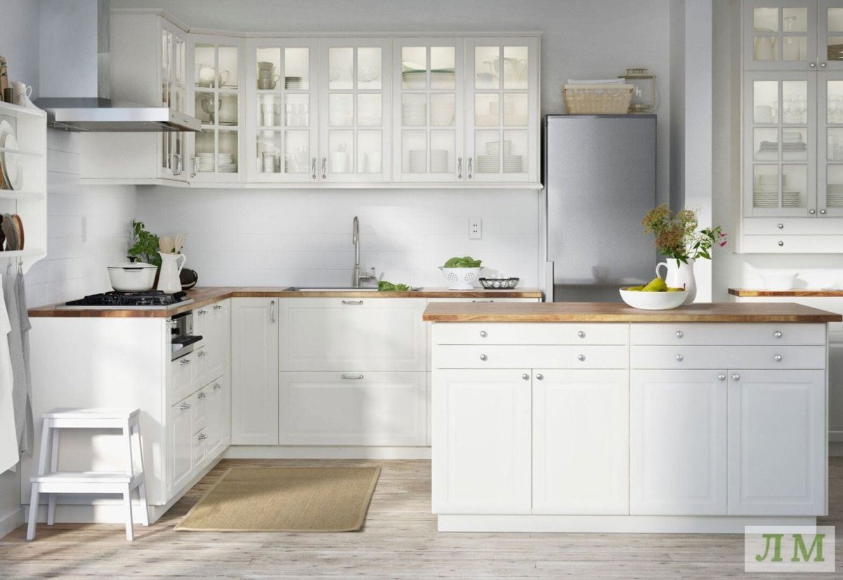 Ikea кухня метод белая стенсуед