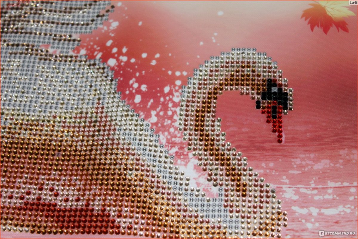 Мозаика из страз лебеди алмазных