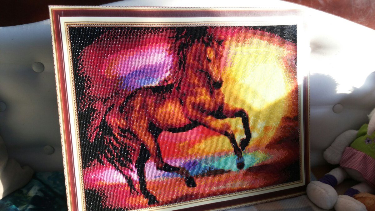 Алмазная мозаика Mazari лошадь