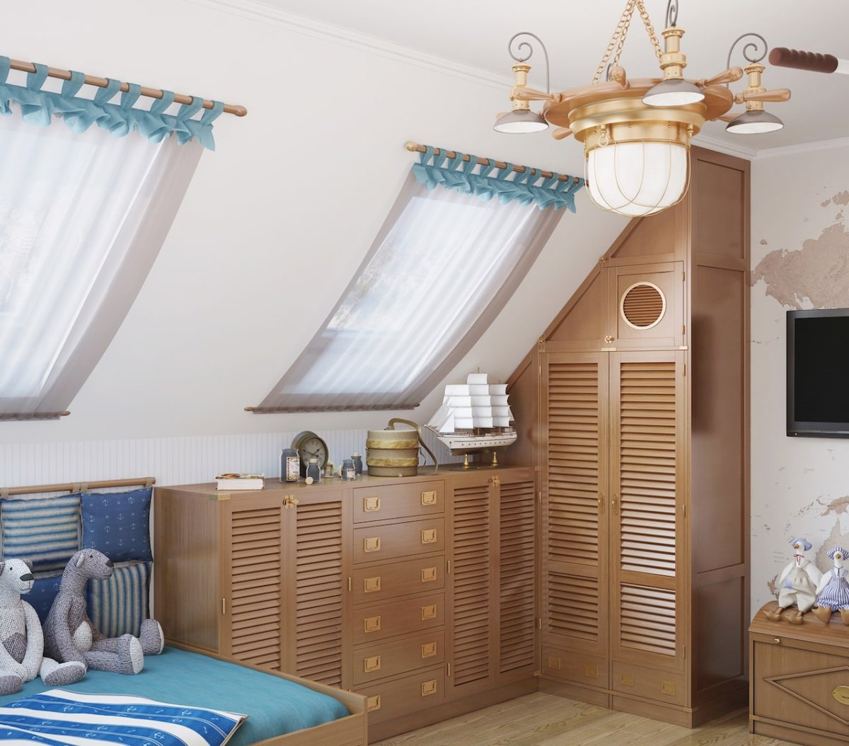 Детская на мансарде