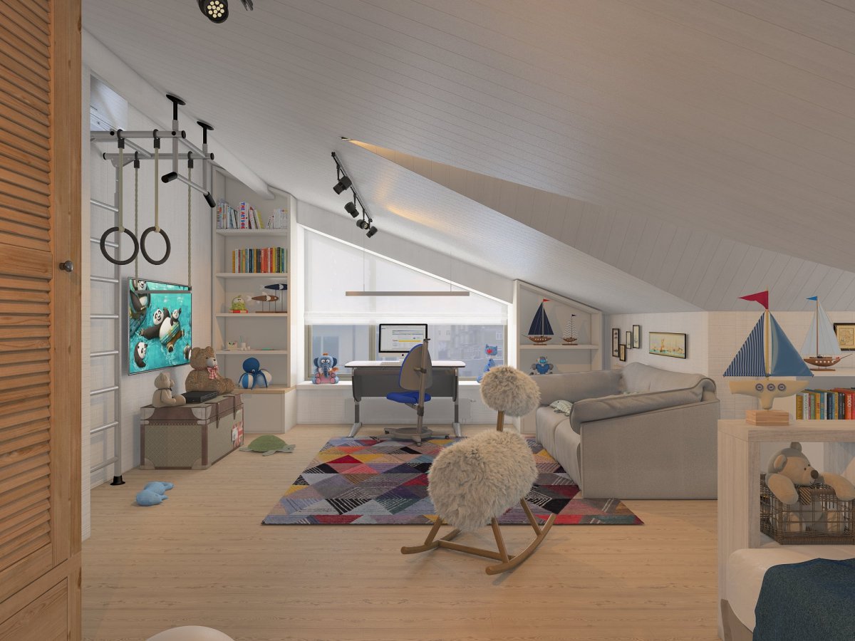 Мансарда в американском стиле