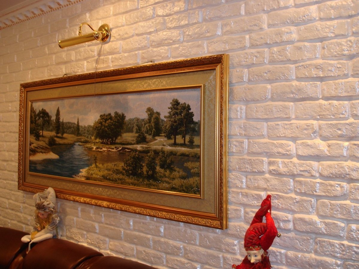 Декоративный античный кирпич в интерьере