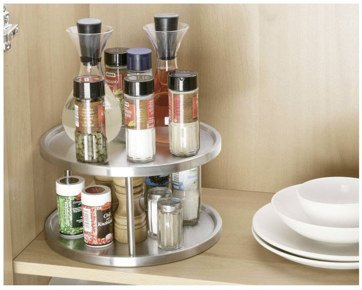 Крутящиеся полки для кухни
