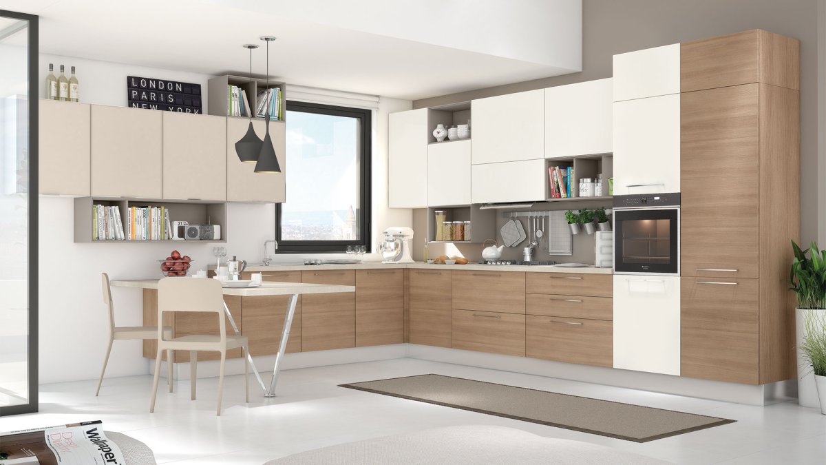 Кухни Модерн слоновая кость