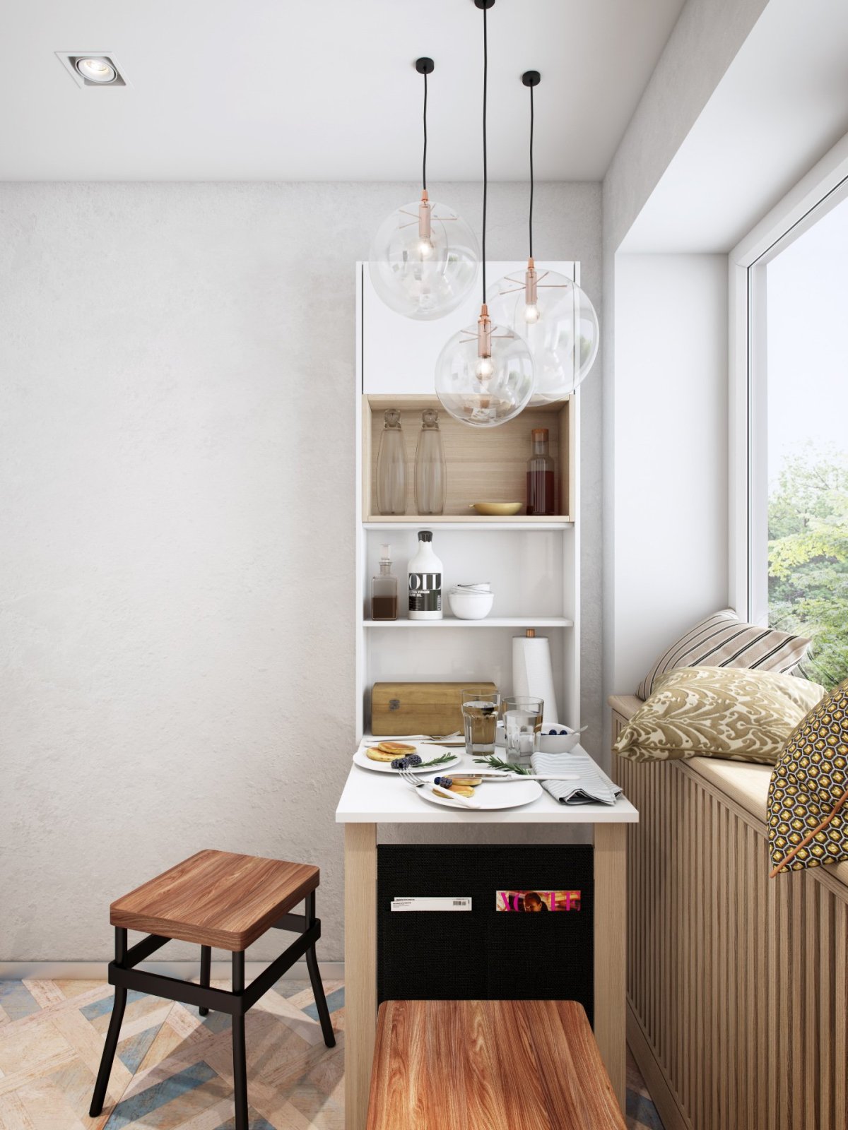 Обставить маленькую кухню