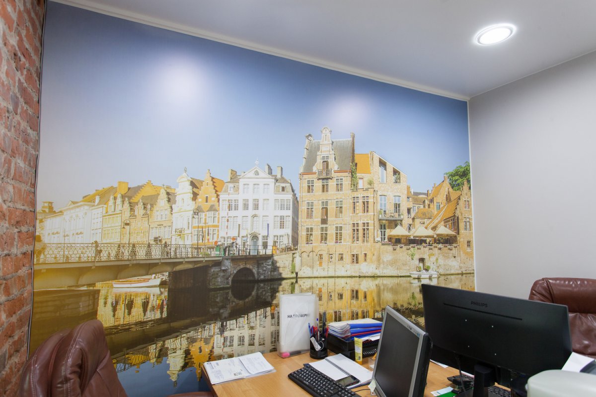 Натяжной потолок на стену с фотопечатью