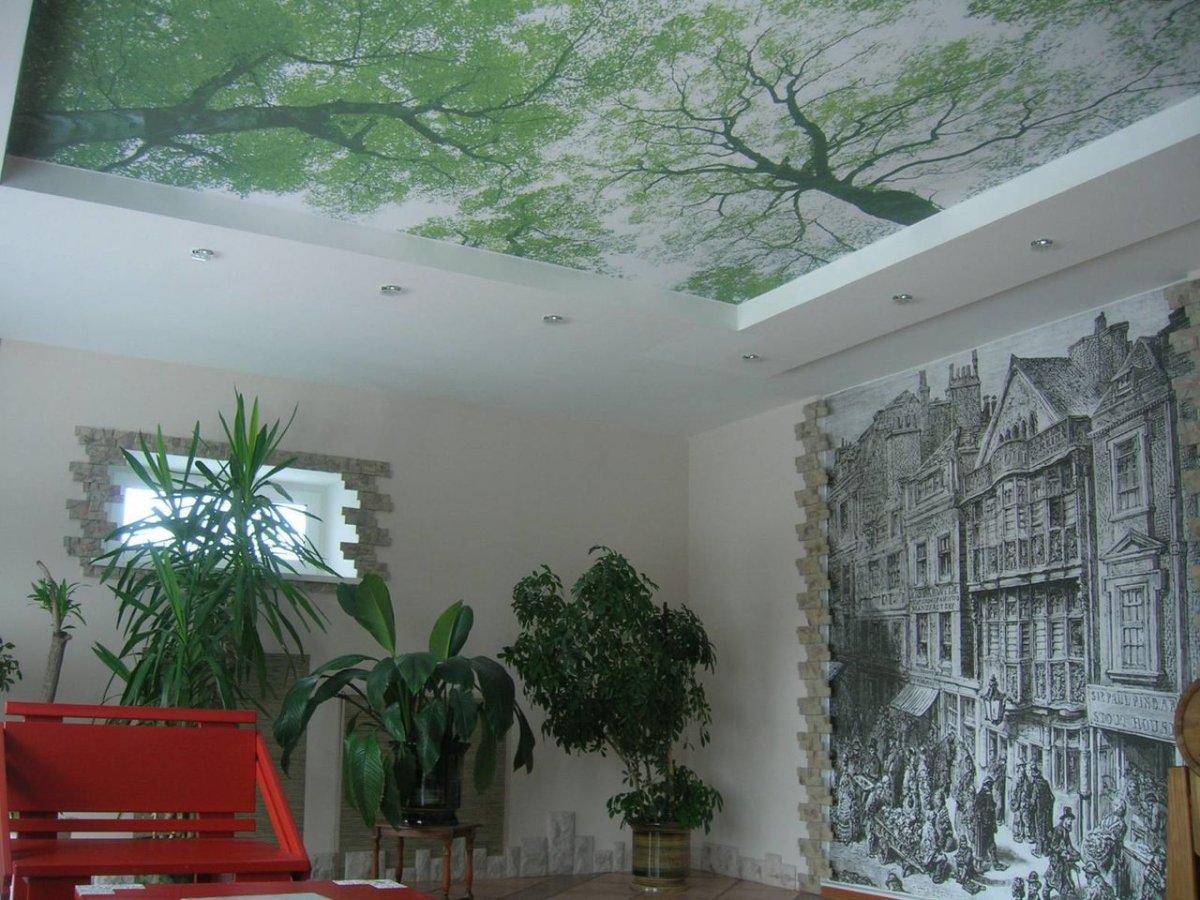 Натяжной потолок облака