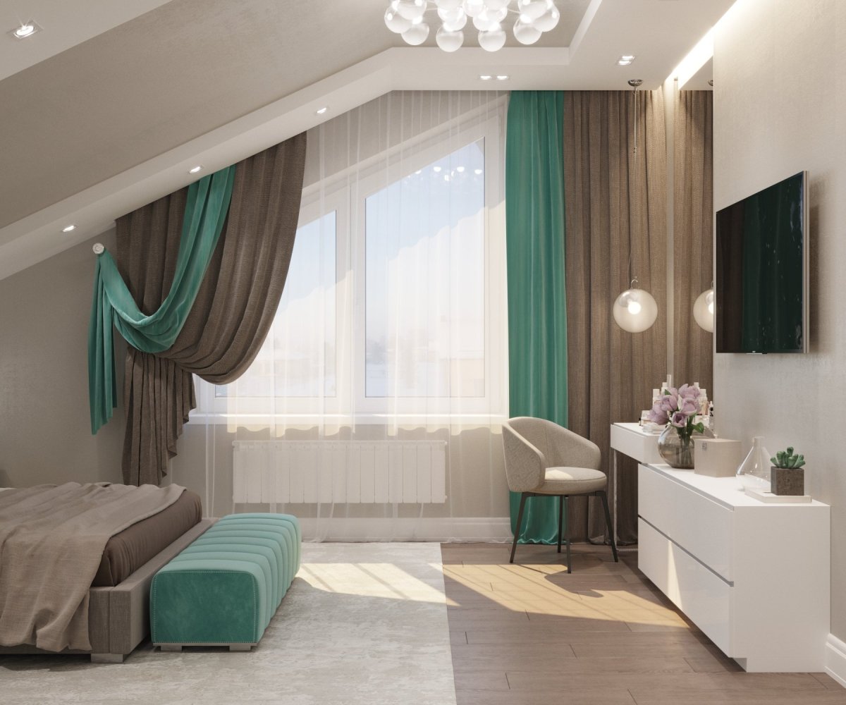 Канвас изумруд шторы