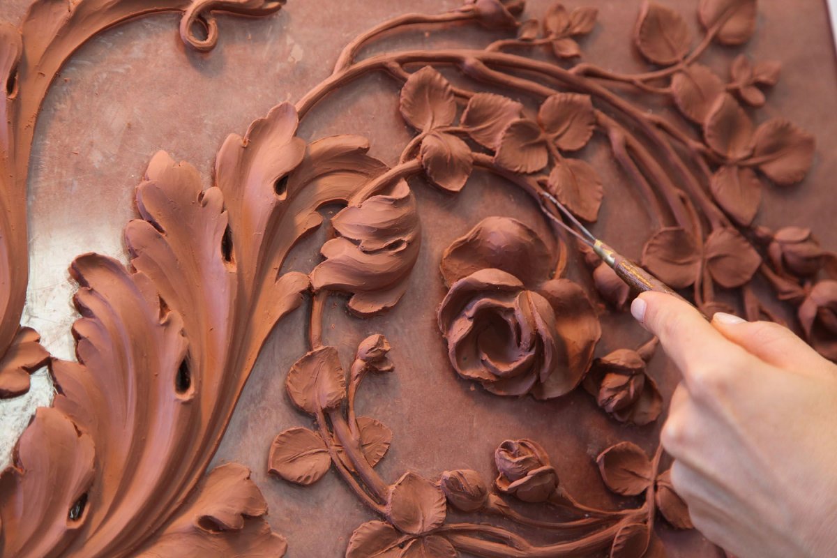 Акант лепнина барельеф