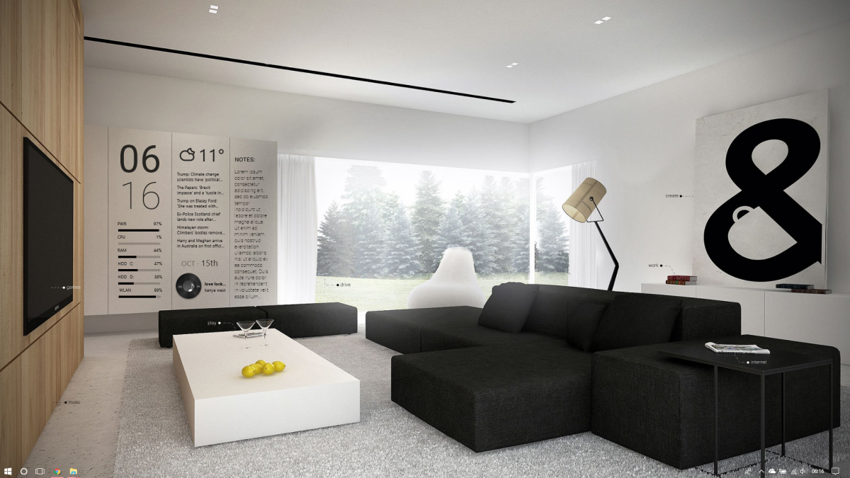 Интерьер Минимализм чб