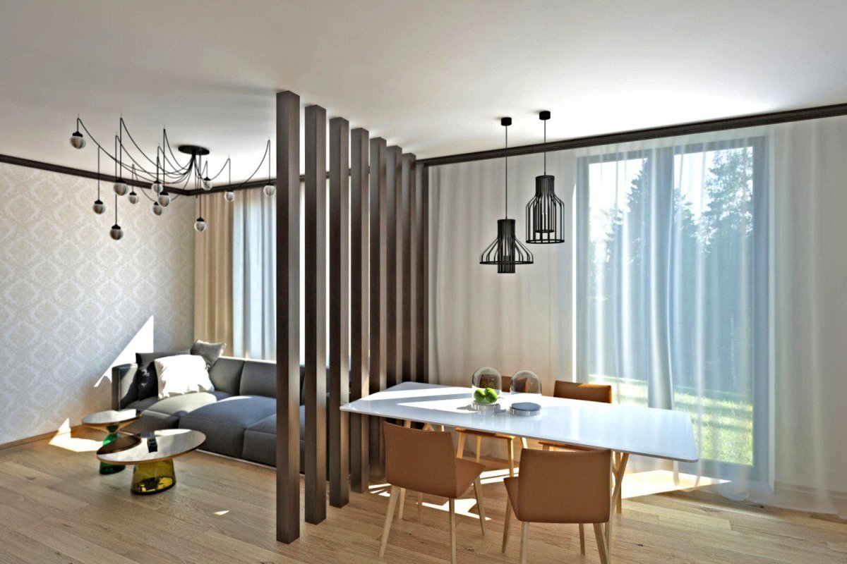 Перегородки в коридоре для зонирования