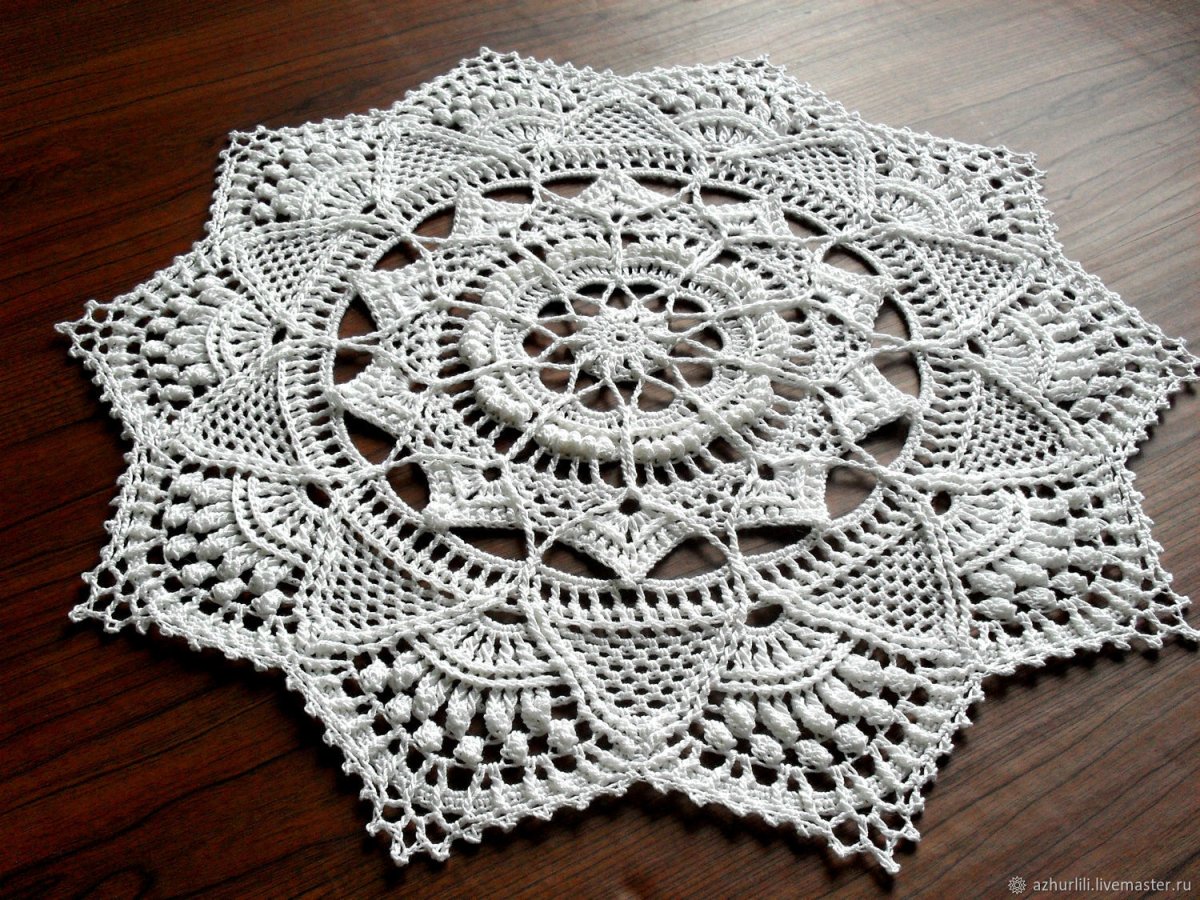 Красивые салфетки крючком в интерьере