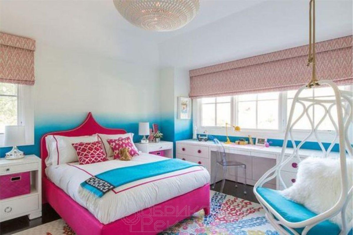 Персиковый и бирюзовый