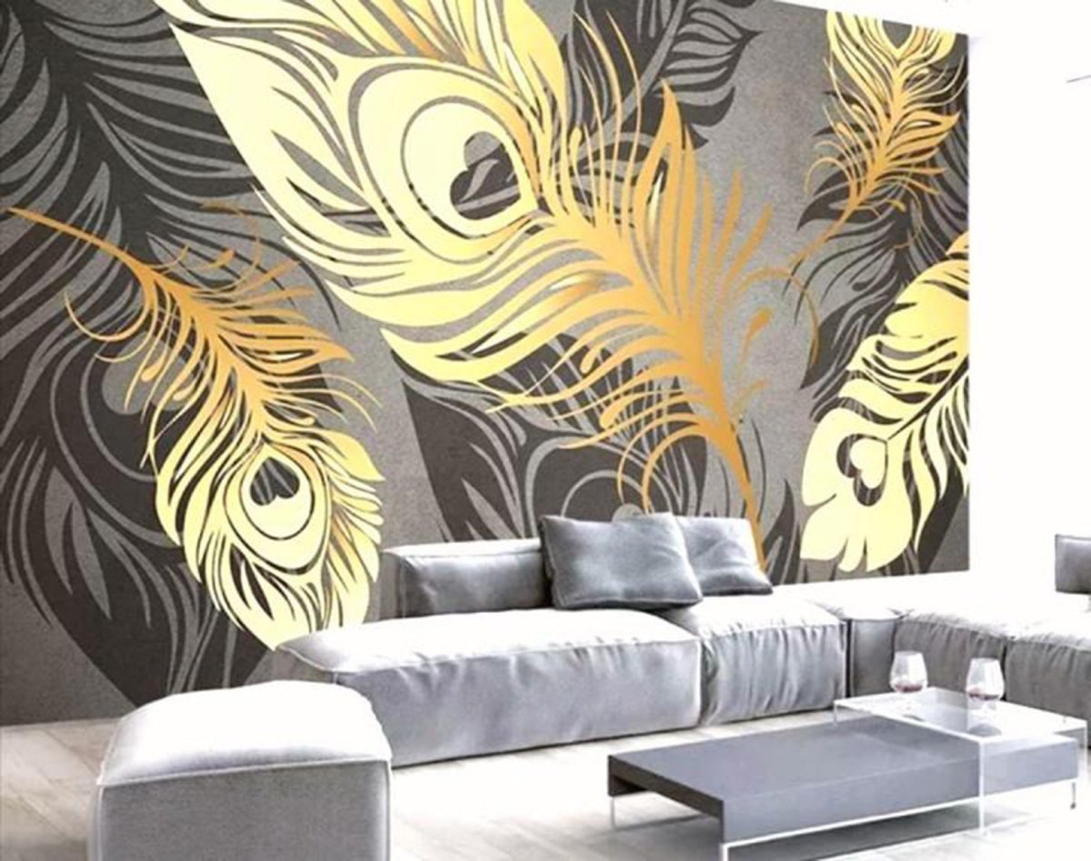 Роспись стен в интерьере абстракция