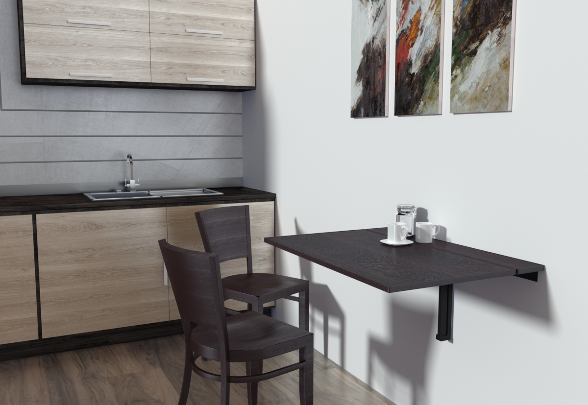 Раскладной письменный стол от стены