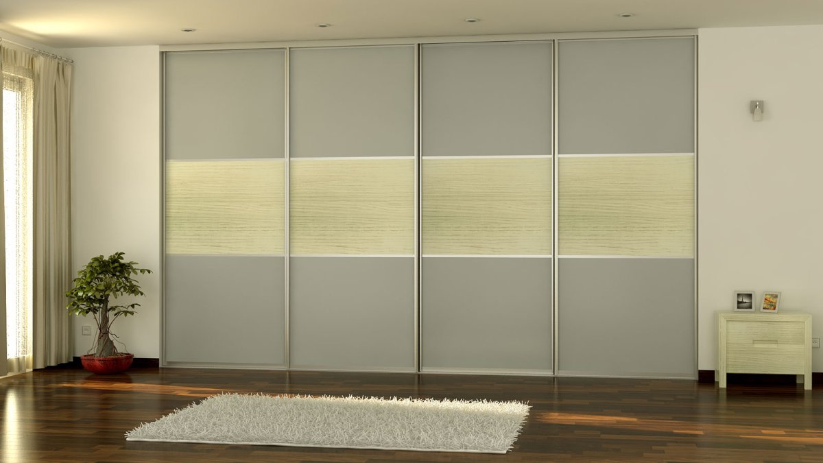 Шкафы купе в оливковом цвете