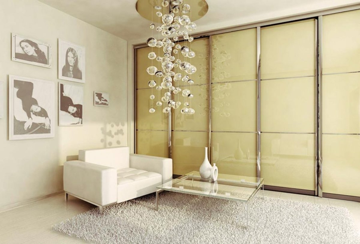 Бежевый шкаф в интерьере