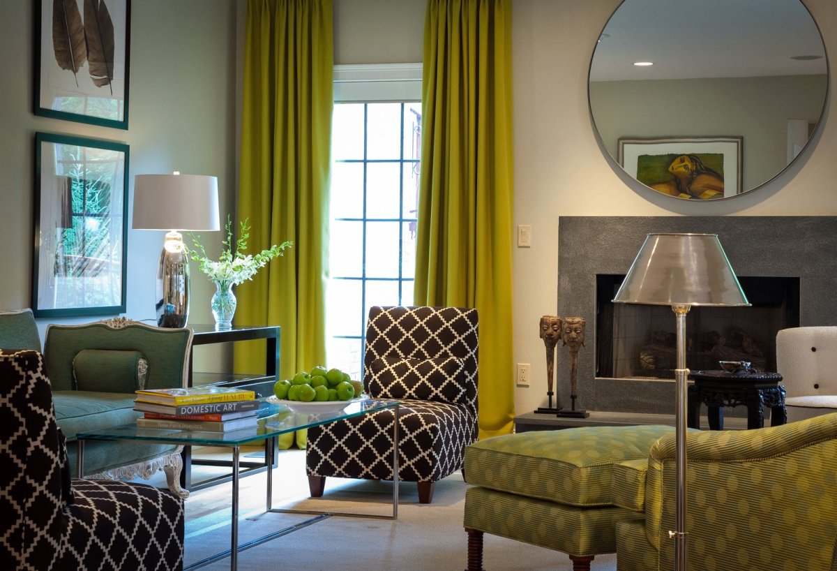 Оливковый цвет в интерьере