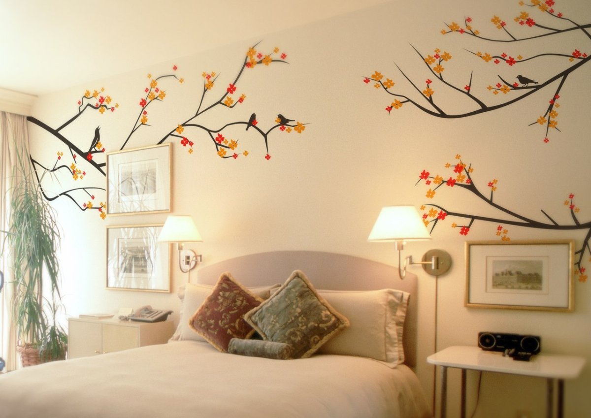 Красивое дерево на стене