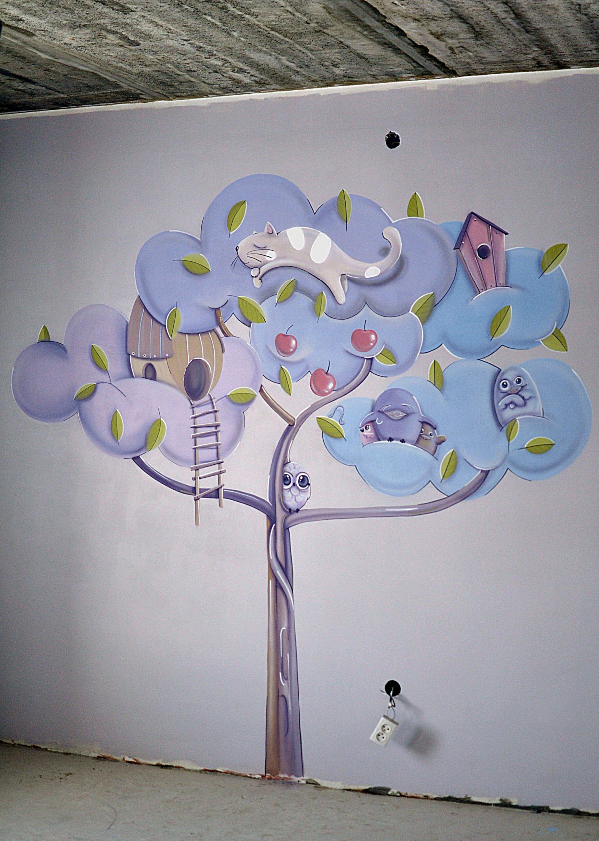 Стилизованные деревья в интерьере