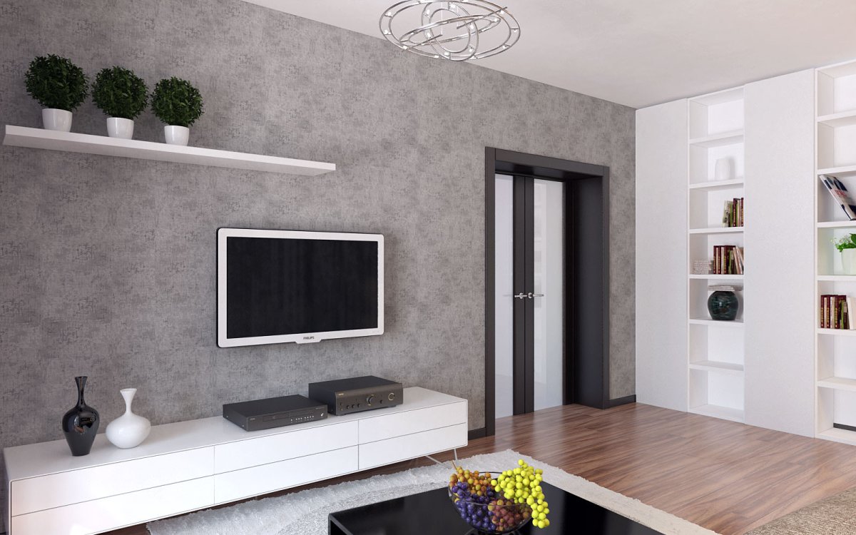 Черная стена на кухне