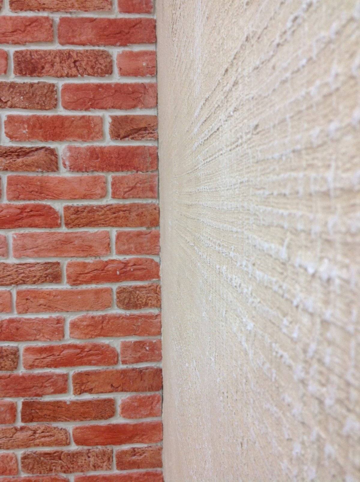 Имитация кирпича из штукатурки