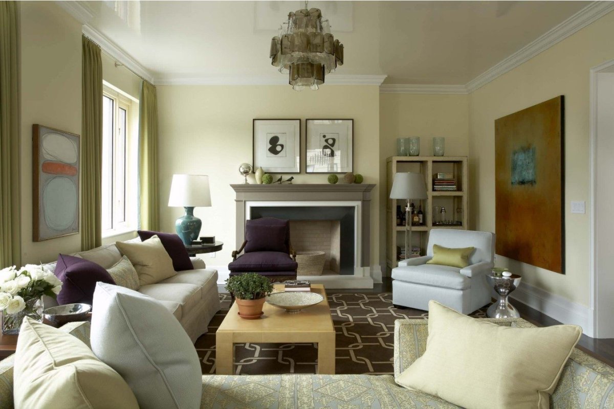 Спальня в оливковых тонах