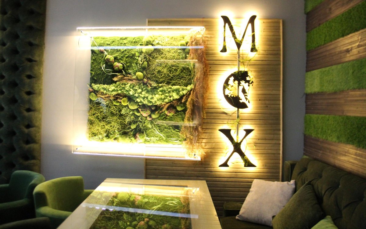 3д панель с озеленением