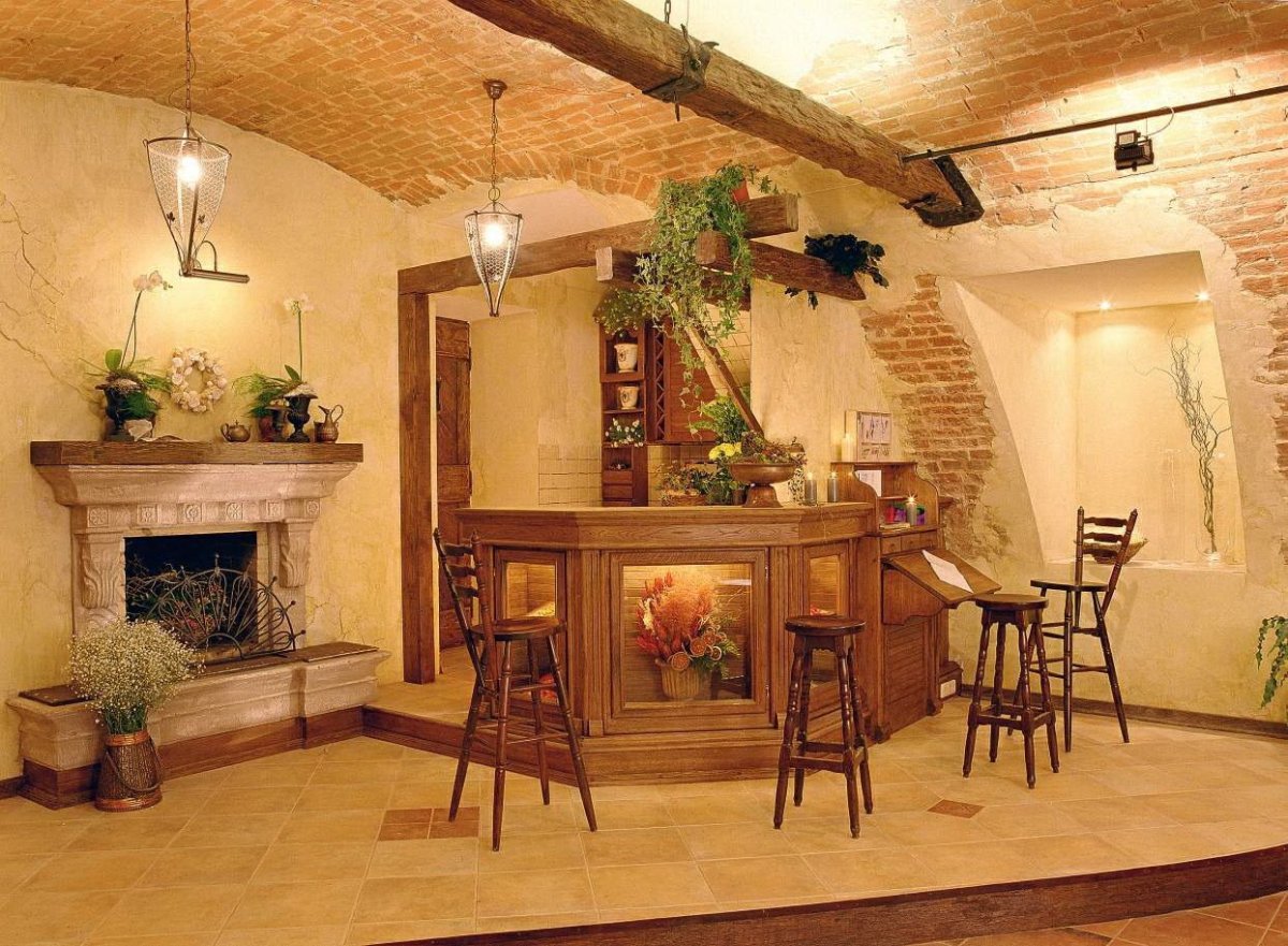 Интерьер гостиной под старину