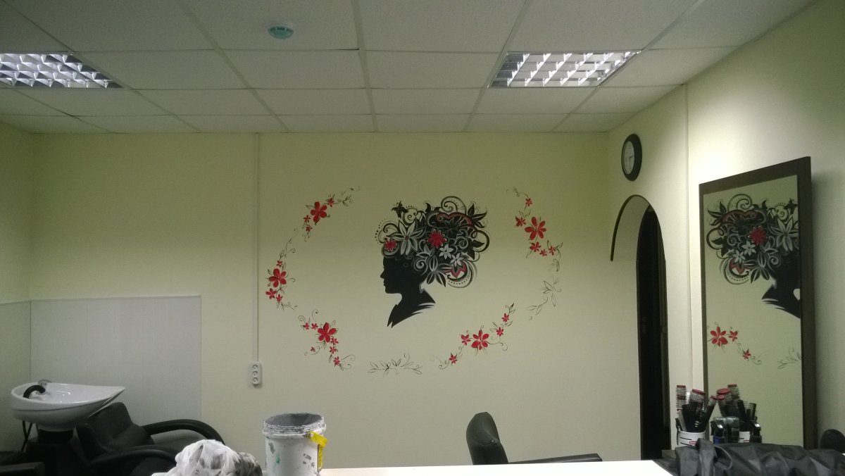 Художественная роспись стены динозавры