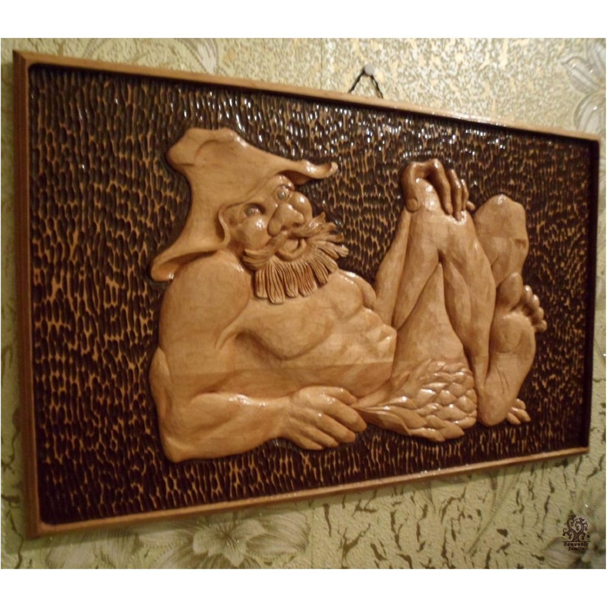 Резьба по дереву панно баня