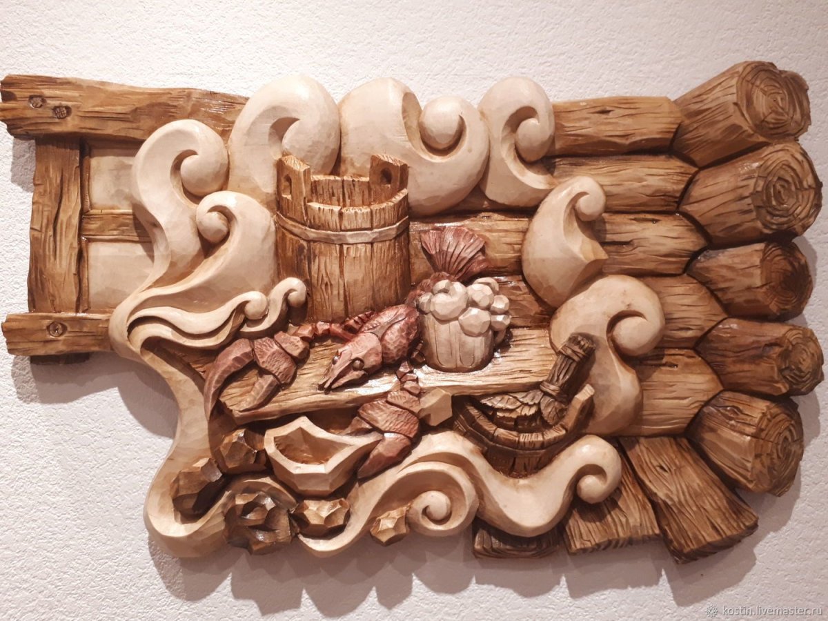 Нарезное панно баня