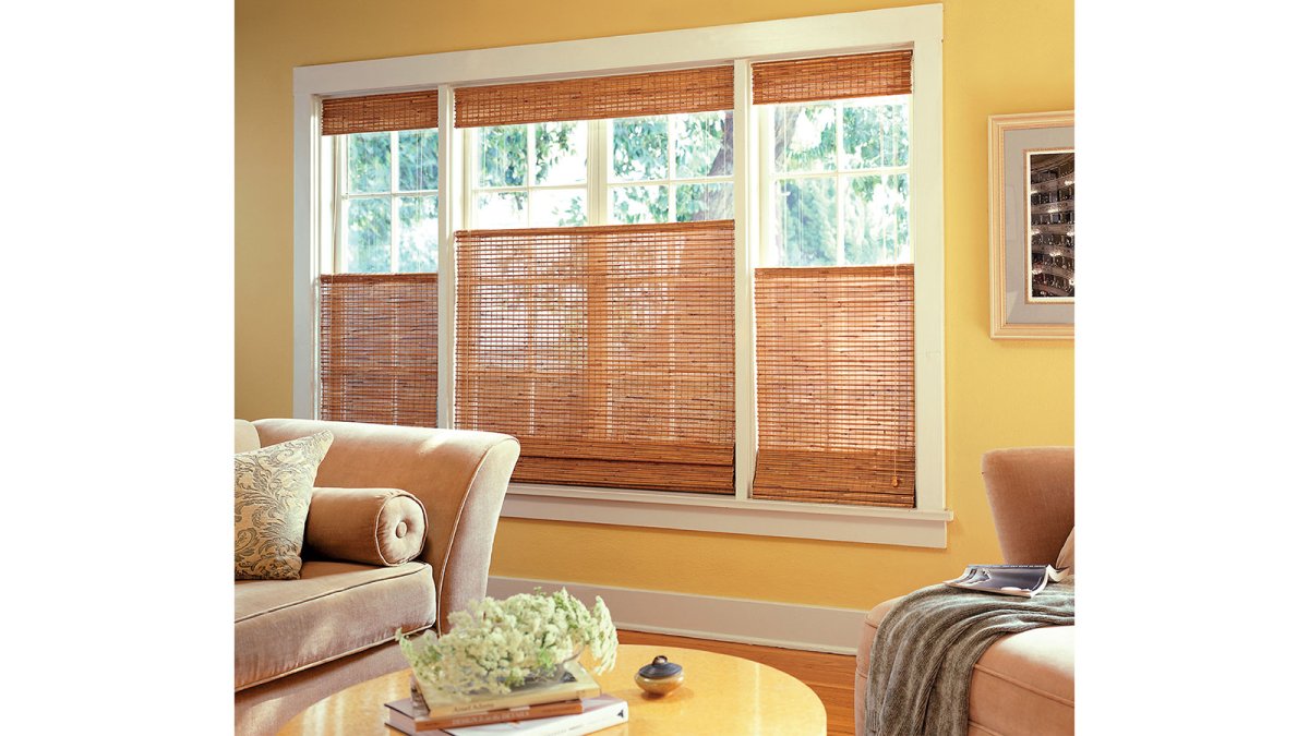 Римские шторы деревянные