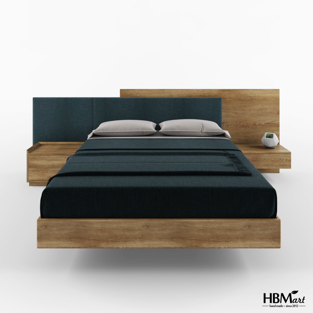 Кровать с подвесными тумбами