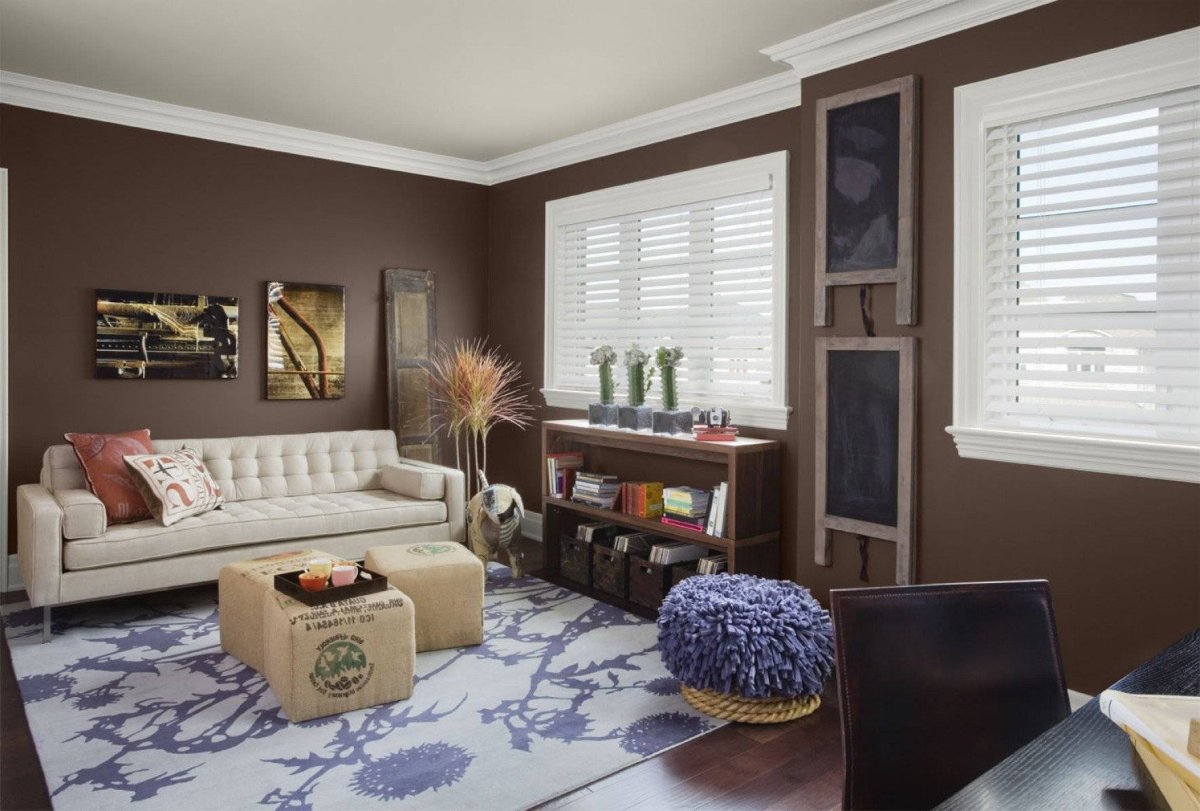 Гостиная в шоколадном цвете