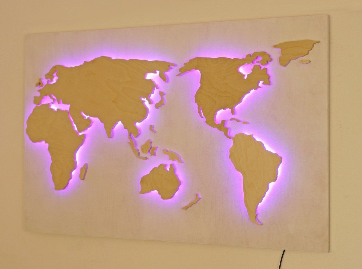 Wall decoration карта мира