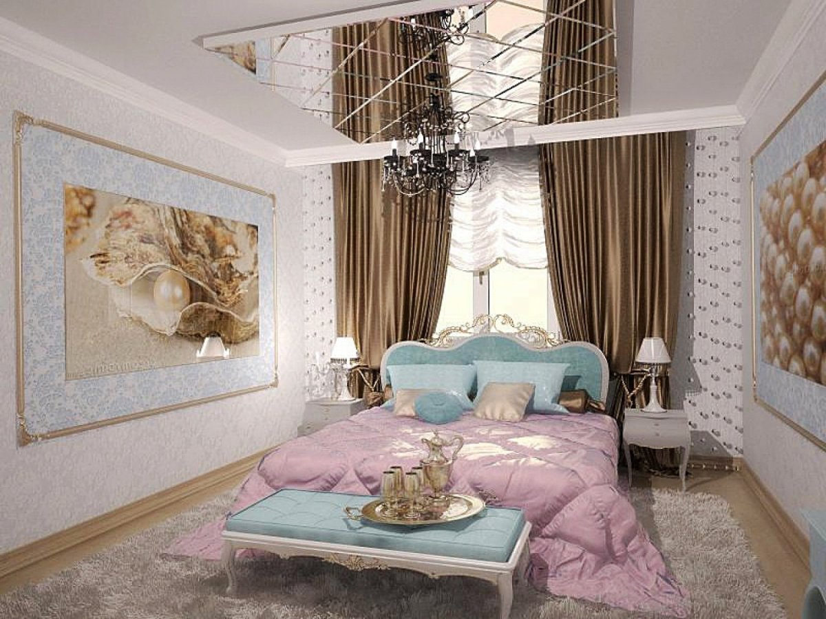 Спальня в жемчужных тонах