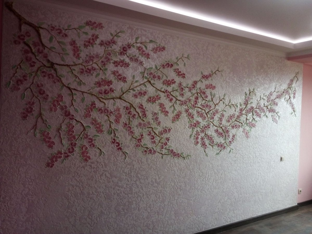 Декоративная штукатурка эффект коры дуба