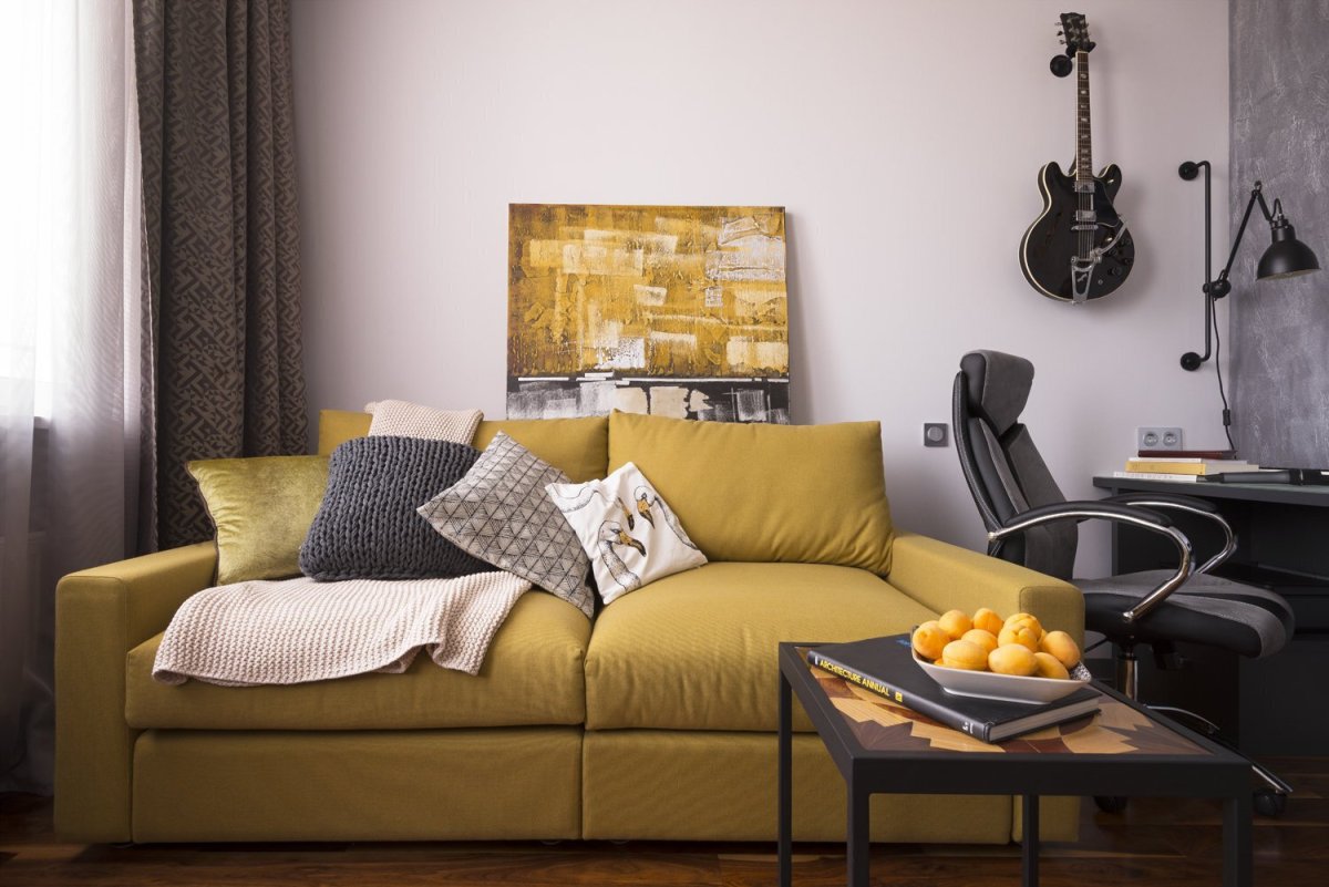 Yellow ikea Klippan Cover