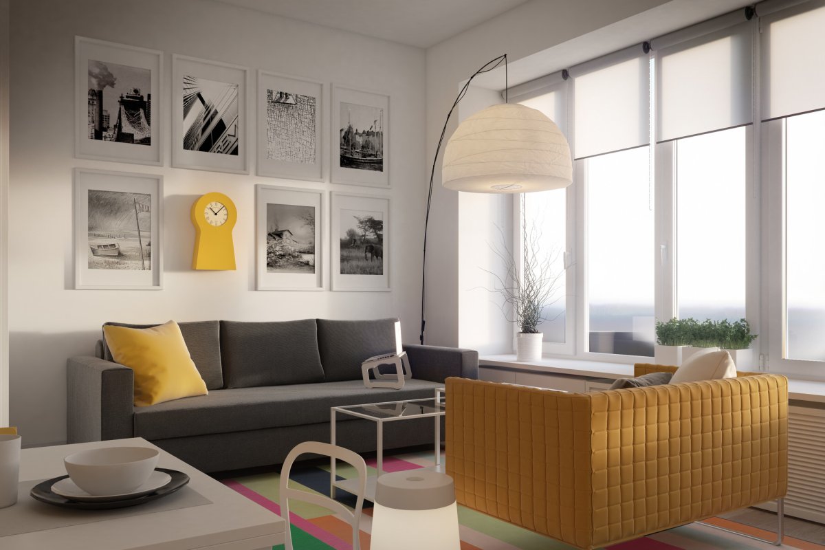 Композиция визуализации интерьера