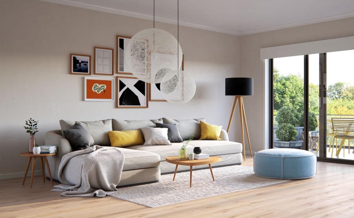 Люстры в скандинавском стиле в гостиной