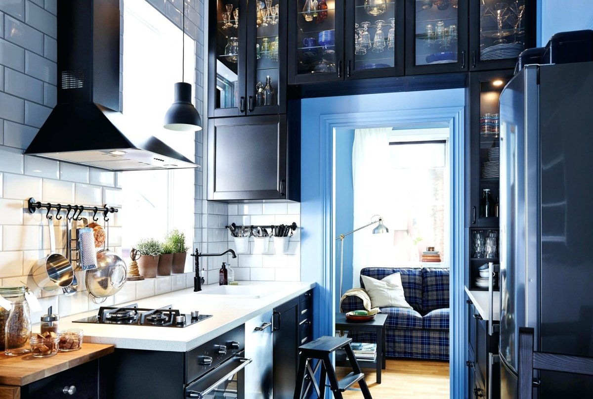 Белая кухня икеа Сканди стиль